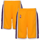 【公式グッズ】NBA レイカーズ ハーフパンツ Mitchell & Ness(ミッチェル&ネス) キッズサイズ ゴールド (NBA Youth MNC FA23 HWC Swingman Shorts)