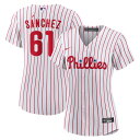 【公式グッズ】MLB フィリーズ クリストファー・サンチェス ユニフォーム Nike/ナイキ レディース ホワイト (Women's Nike 1.0 Repl...