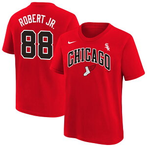 エントリーでポイント 5倍【公式グッズ】MLB ホワイトソックス ルイス・ロベルト・ジュニア Tシャツ Nike ナイキ キッズサイズ レッド (SP25 OST Youth Fuse City Connect NN Tees)