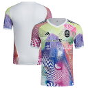 【公式グッズ】MLS ナッシュビル・SC プレマッチトップ Adidas/アディダス メンズ ホワイト (ADI F25 Men's Pride Pre-Match Top)(4)