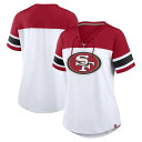 【公式グッズ】NFL 49ers Tシャツ Fanatics(ファナティクス) レディース ホワイト (NFL Womens Athena Lace Up Rh...