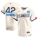 【公式グッズ】MLB ドジャース ジャッキー・ロビンソン シティコネクト リミテッド ユニフォーム Nike/ナイキ メンズ クリーム (Sp25 Nike Mens Limited Carryover City Connect Player Jersey)