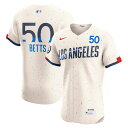 【公式グッズ】MLB ドジャース ムーキー・ベッツ シティコネクト エリート ユニフォーム Nike/ナイキ メンズ クリーム (Player Nike Elite Jersey City Connect Jerseys - Carryover Teams)