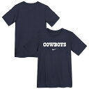 【公式グッズ】NFL カウボーイズ Tシャツ Nike/ナイキ トドラー・幼児サイズ ネイビー (25 NFL Juvenile Team Wordmark SST)