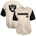 【公式グッズ】NFL レイダース シャツ Fanatics/ファナティクス メンズ クリーム (Men's Short Sleeve Vintage Button Down Top)