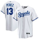 【公式グッズ】MLB ロイヤルズ サルバドール・ペレス ユニフォーム Nike/ナイキ メンズ ホワイト (Men's Replica Jersey OBS Style)|詳細画像