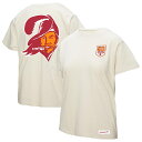 【公式グッズ】NFL バッカニアーズ Tシャツ Mitchell & Ness/ミッチェル&ネス レディース クリーム (NFL Womens Bucs 50th Anniversary Pirate Boyfriend SST)