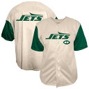 【公式グッズ】NFL ジェッツ シャツ Fanatics/ファナティクス メンズ クリーム (Men's Short Sleeve Vintage Button Down Top)