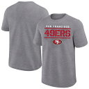 【公式グッズ】NFL 49ers Tシャツ (ビッグサイズ) Fanatics(ファナティクス) メンズ ヘザーグレイ (25 Men's B&T Top Notch Short Sleeve Tee - PRB)(4)