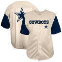 【公式グッズ】NFL カウボーイズ シャツ Fanatics/ファナティクス メンズ クリーム (Men's Short Sleeve Vintage Button Down Top)