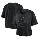 【公式グッズ】NFL ライオンズ ラグラン Vネック Tシャツ Fanatics/ファナティクス レディース ブラック (NFL Womens Blackout Fashion Jersey)
