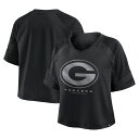 【公式グッズ】NFL パッカーズ ラグラン Vネック Tシャツ Fanatics/ファナティクス レディース ブラック (NFL Womens Blackout Fashion Jersey)