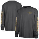 【公式グッズ】NFL スティーラーズ 長袖 Tシャツ '47 /フォーティーセブン メンズ ブラック (CAIRN RAVINE FOUNDATION LS)