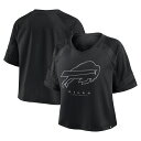 【公式グッズ】NFL ビルズ ラグラン Vネック Tシャツ Fanatics/ファナティクス レディース ブラック (NFL Womens Blackout Fashion Jersey)