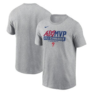 【公式グッズ】MLB フィリーズ カイル・シュワーバー Tシャツ Nike/ナイキ メンズ ヘザーグレイ (Men's Nike Cotton All-Star Game MVP Tee)