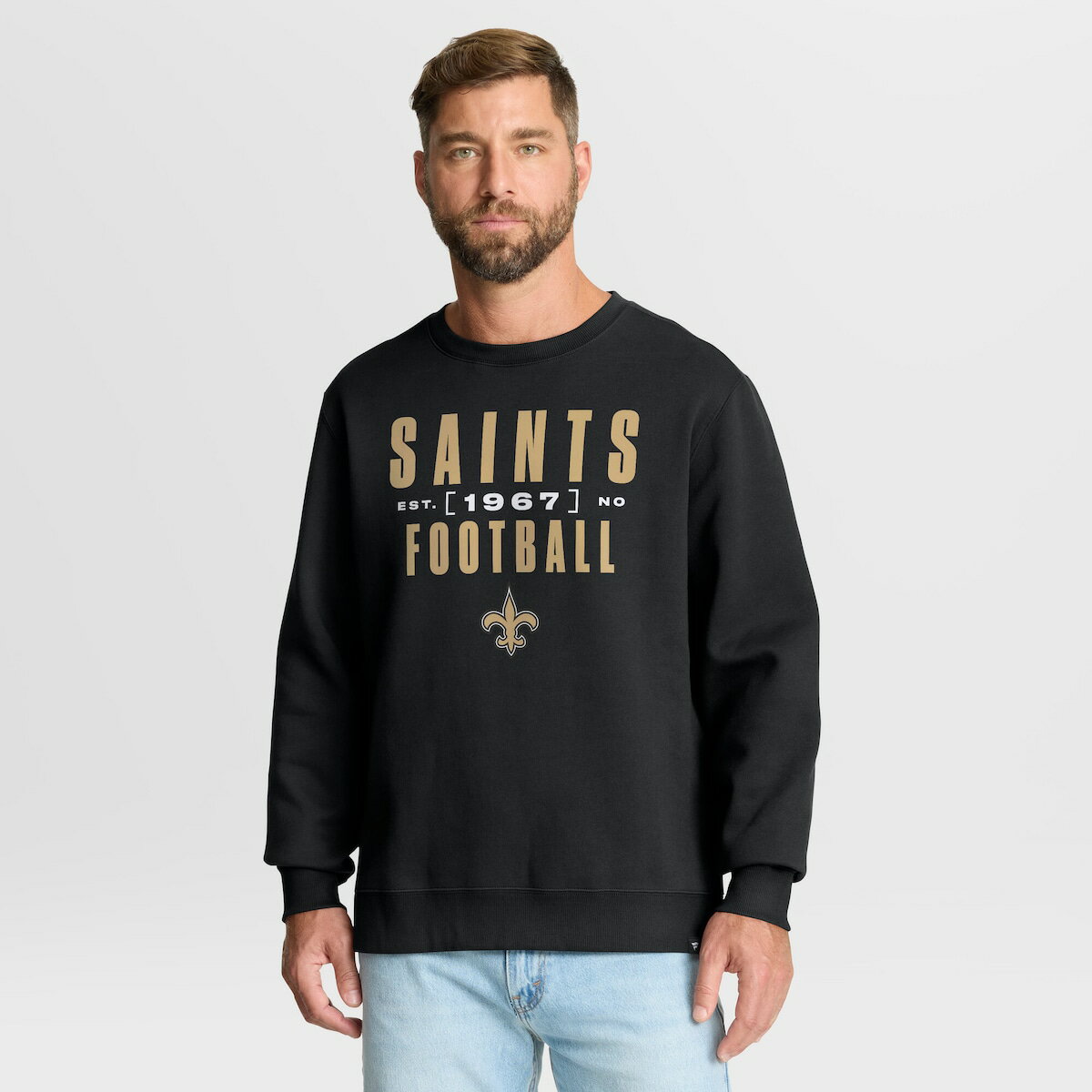Rakuten - 【公式グッズ】NFL セインツ トレーナー Fanatics/ファナティクス メンズ ブラック (FANATICS POWERFUL THROW LEGACY FLEECE CREW)