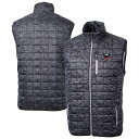 【公式グッズ】MLS D.C.ユナイテッド ベスト Cutter & Buck メンズ ブラック (CNB S25 Men's Rainier PrimaLoft® Eco Insulated Full Zip Printed Puffer Vest)(4)