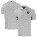 【公式グッズ】MLS D.C.ユナイテッド ポロシャツ Cutter & Buck メンズ グレイ (CNB S25 Men's B&T Forge Eco Double Stripe Stretch Recycled Polo)(4)