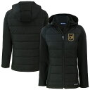 【公式グッズ】MLS LAFC ジャケット Cutter & Buck レディース ブラック (CNB S25 Women's Evoke Hybrid Eco Softshell Recycled Full Zip Hooded Jacket)(4)