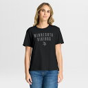 【公式グッズ】NFL バイキングス Tシャツ Fanatics/ファナティクス レディース ブラック (NFL Womens Blackout Legacy SST - R)