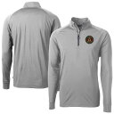 【公式グッズ】MLS アトランタ・ユナイテッドFC プルオーバー Cutter & Buck メンズ グレイ (CNB S25 Men's B&T Adapt Eco Knit Stretch Recycled 1/4 Zip Pullover)(4)