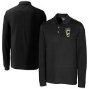 【公式グッズ】MLS コロンバス・クルー ポロシャツ Cutter & Buck メンズ ブラック (CNB S25 Men's B&T Advantage Eco Tri-Blend Pique Long Sleeve Polo)(4)