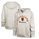 【公式グッズ】NFL ブラウンズ プルオーバー パーカー 47/フォーティーセブン レディース クリーム (25 NFL Womens 47 Dawg Pound XL Whirlwind Naomi POH)