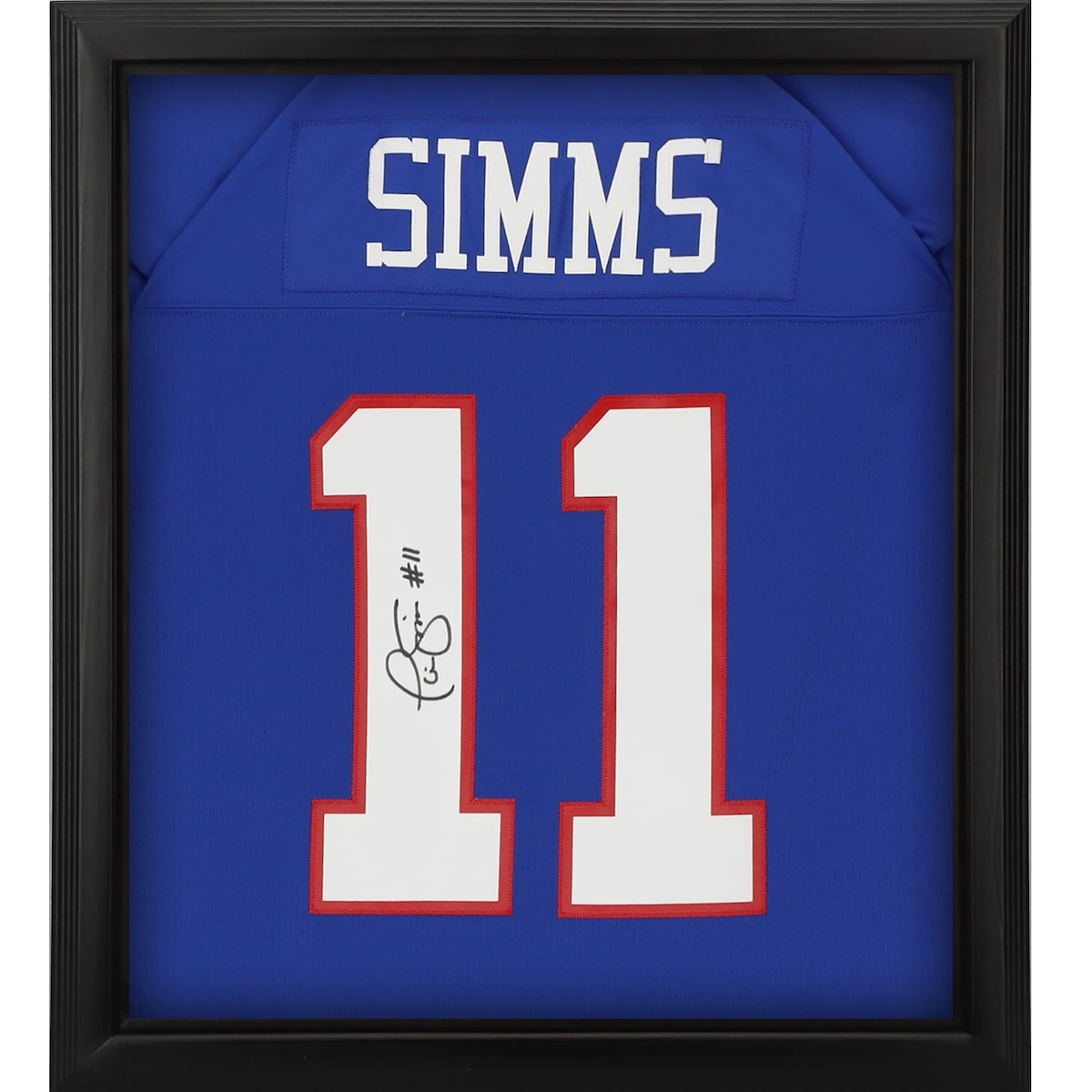 【公式シリアル番号付き】NFL ジャイアンツ フィル・シムズ 直筆サイン入り アメフト ユニフォーム Fanatics Authentic/ファナティクスオーセンティック (AUT FRAMED FB JERSEY 44654)