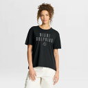 【公式グッズ】NFL ドルフィンズ Tシャツ Fanatics/ファナティクス レディース ブラック (NFL Womens Blackout Legacy SST - R)