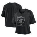 【公式グッズ】NFL レイダース ラグラン シャツ (Vネック) Fanatics/ファナティクス レディース ブラック (NFL Womens Blackout Fashion Jersey)
