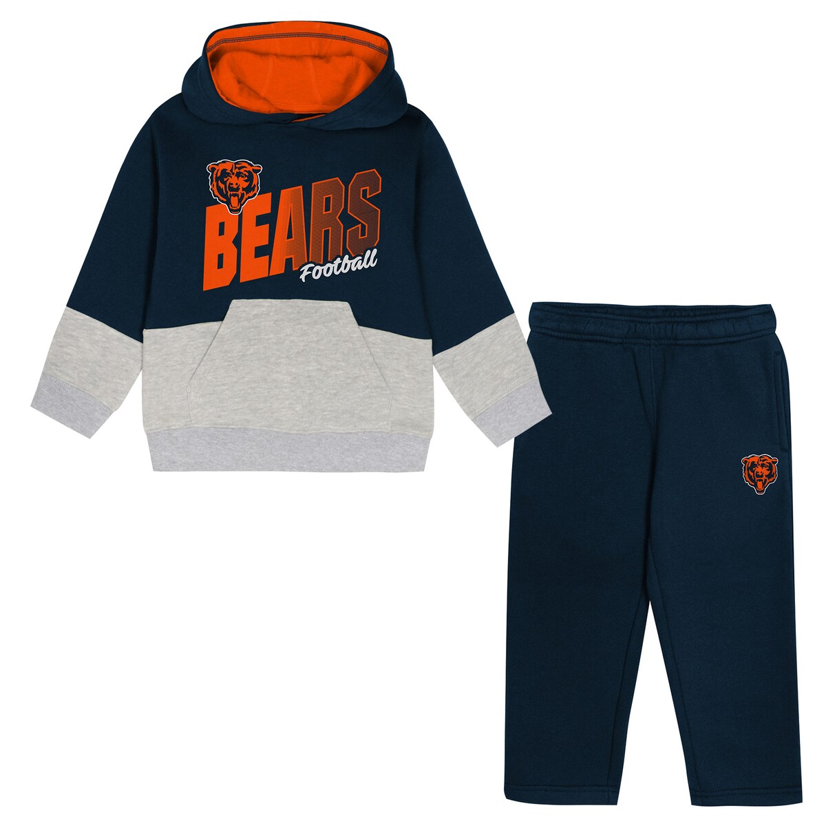 【公式グッズ】NFL ベアーズ キッズウェアセット Outerstuff トドラー・幼児サイズ ネイビー (NFL Toddler Line Men 2pc Set)