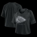 【公式グッズ】NFL チーフス ラグラン シャツ (Vネック) Fanatics/ファナティクス レディース ブラック (NFL Womens Blackout Fashion Jersey)