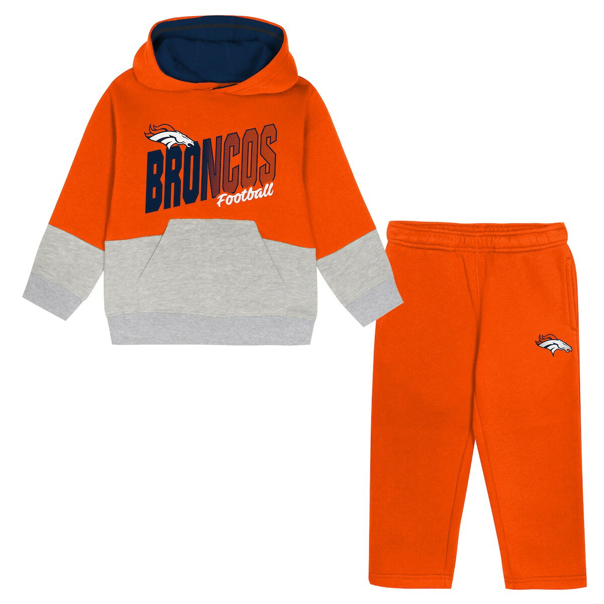 【公式グッズ】NFL ブロンコス キッズウェアセット Outerstuff トドラー・幼児サイズ オレンジ (NFL Toddler Line Men 2pc Set)