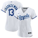 【公式グッズ】MLB ロイヤルズ マイク・ヤストルゼムスキー ホーム ユニフォーム (レプリカ) Nike/ナイキ レディース ホワイト (Women's Ni...