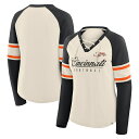 【公式グッズ】NFL ベンガルズ 長袖 Tシャツ Fanatics/ファナティクス レディース クリーム (NFL Womens Hometown Lace Up LST)