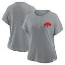 【公式グッズ】NFL ビルズ Tシャツ Fanatics/ファナティクス レディース ヘザーグレイ (NFL Womens Hometown Henley SST)(4)