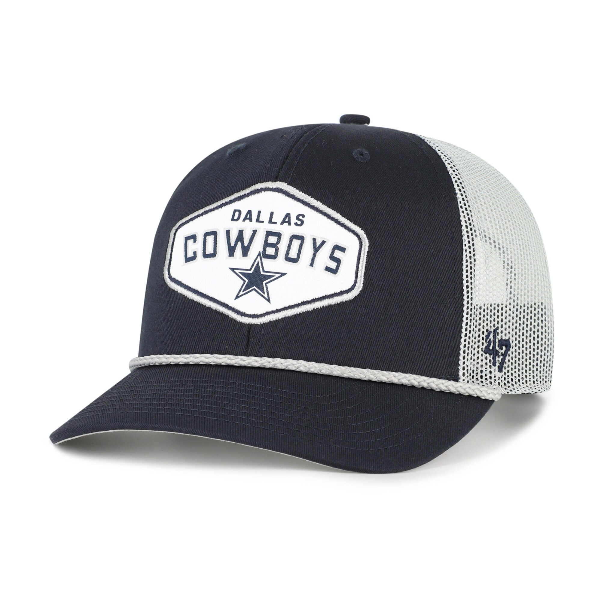 【公式グッズ】NFL カウボーイズ アジャスタブルキャップ '47/フォーティーセブン メンズ ネイビー (NFL Ace Out Rope Trucker)