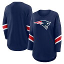 【公式グッズ】NFL ペイトリオッツ 七分袖 Tシャツ Fanatics/ファナティクス レディース ネイビー (NFL Womens Plus Redzone...