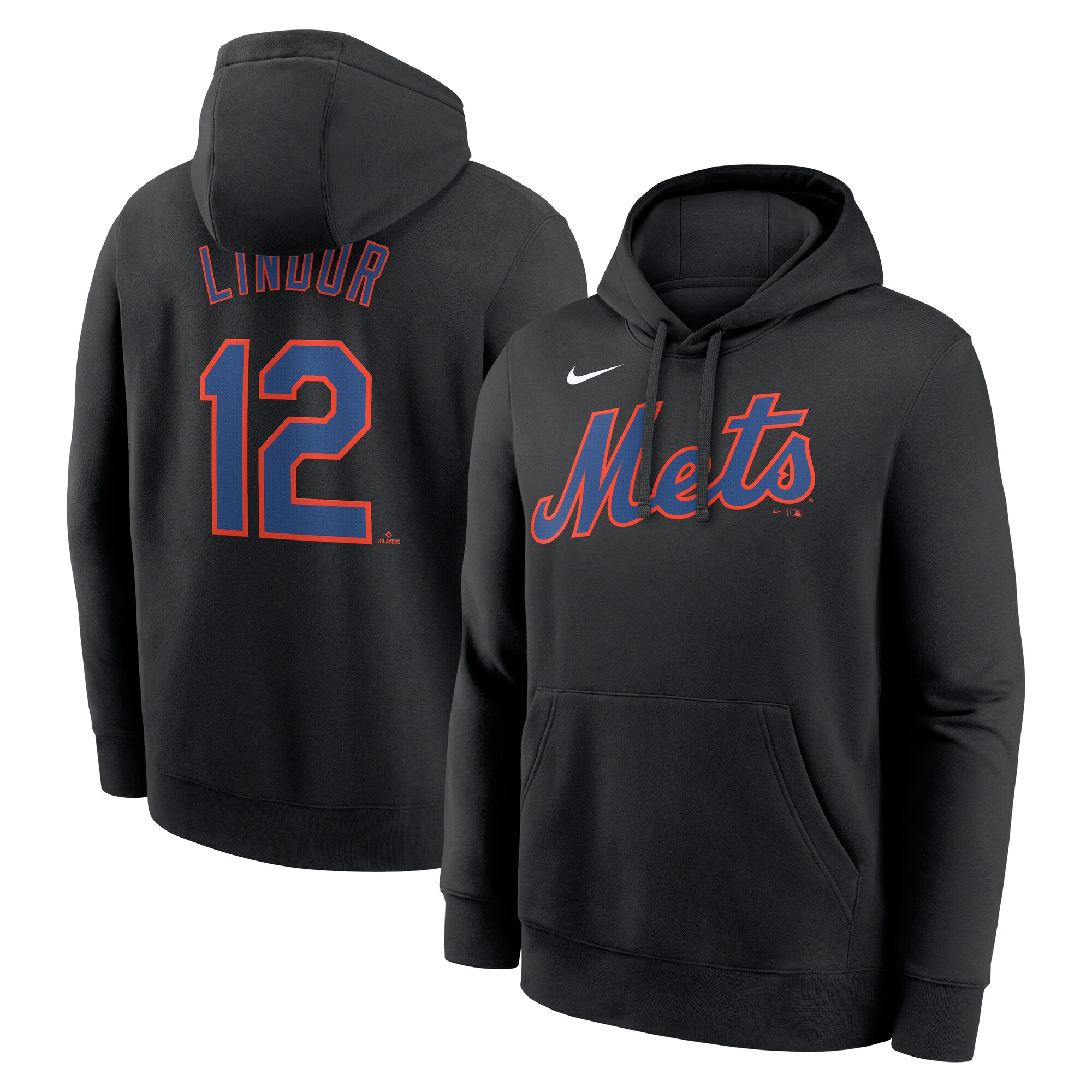 【公式グッズ】MLB メッツ フランシスコ・リンドーア ネーム&ナンバー パーカー Nike/ナイキ メンズ ブラック (Nike Name and Number Club Hoodie)