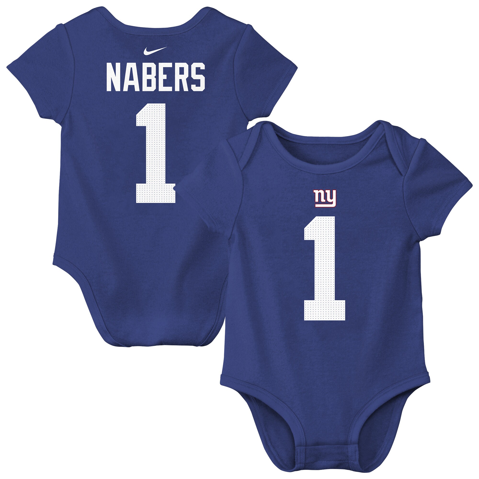 【公式グッズ】NFL ジャイアンツ マリーク ネイバーズ ロンパース Nike/ナイキ ベビー用 ロイヤルブルー (Newborn Nike Player N N Creeper)