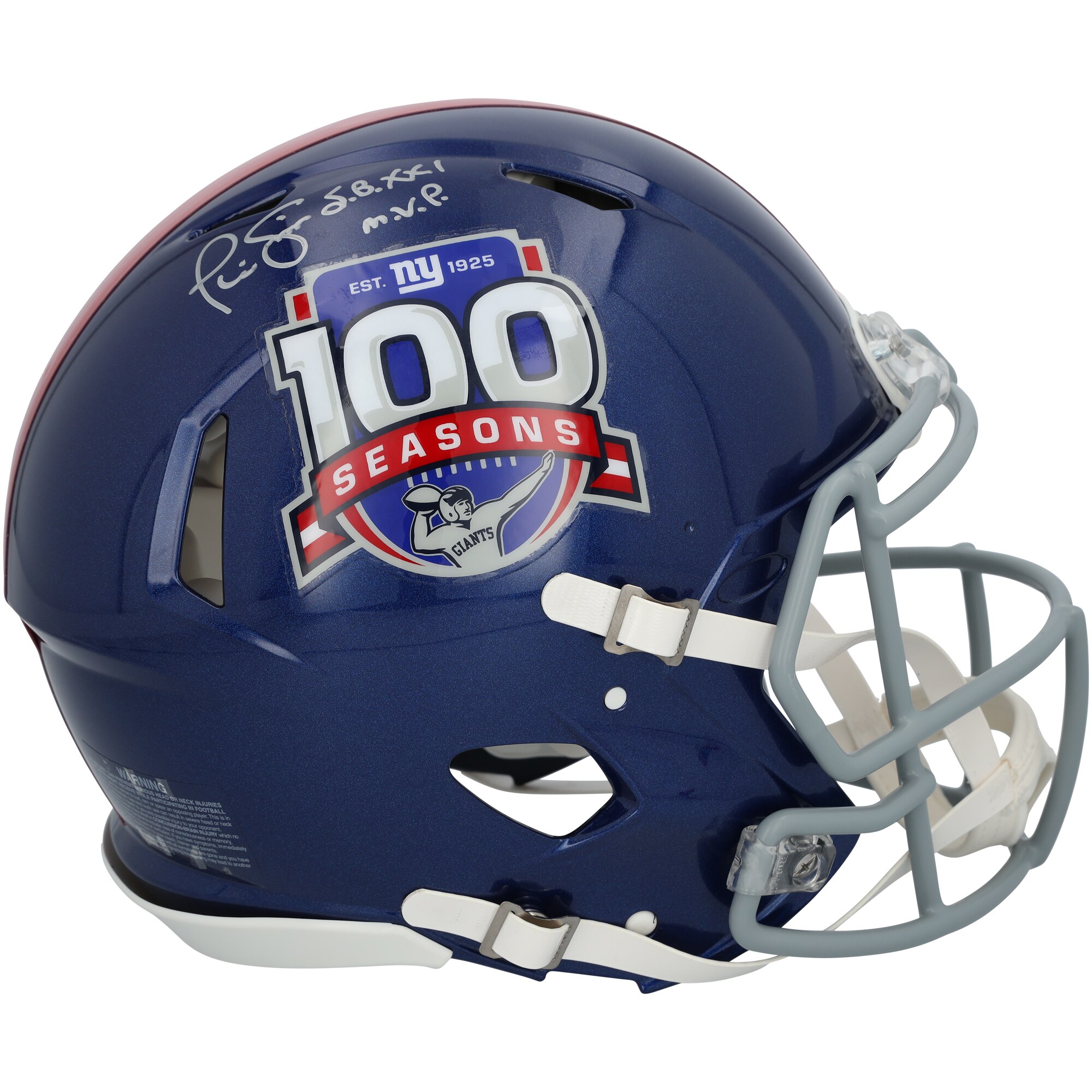 【公式シリアル番号付き】NFL ジャイアンツ フィル・シムズ 直筆サイン入り 実物大 ヘルメット Fanatics Authentic/ファナティクスオーセンティック (AUT PRO HELMET 45826)