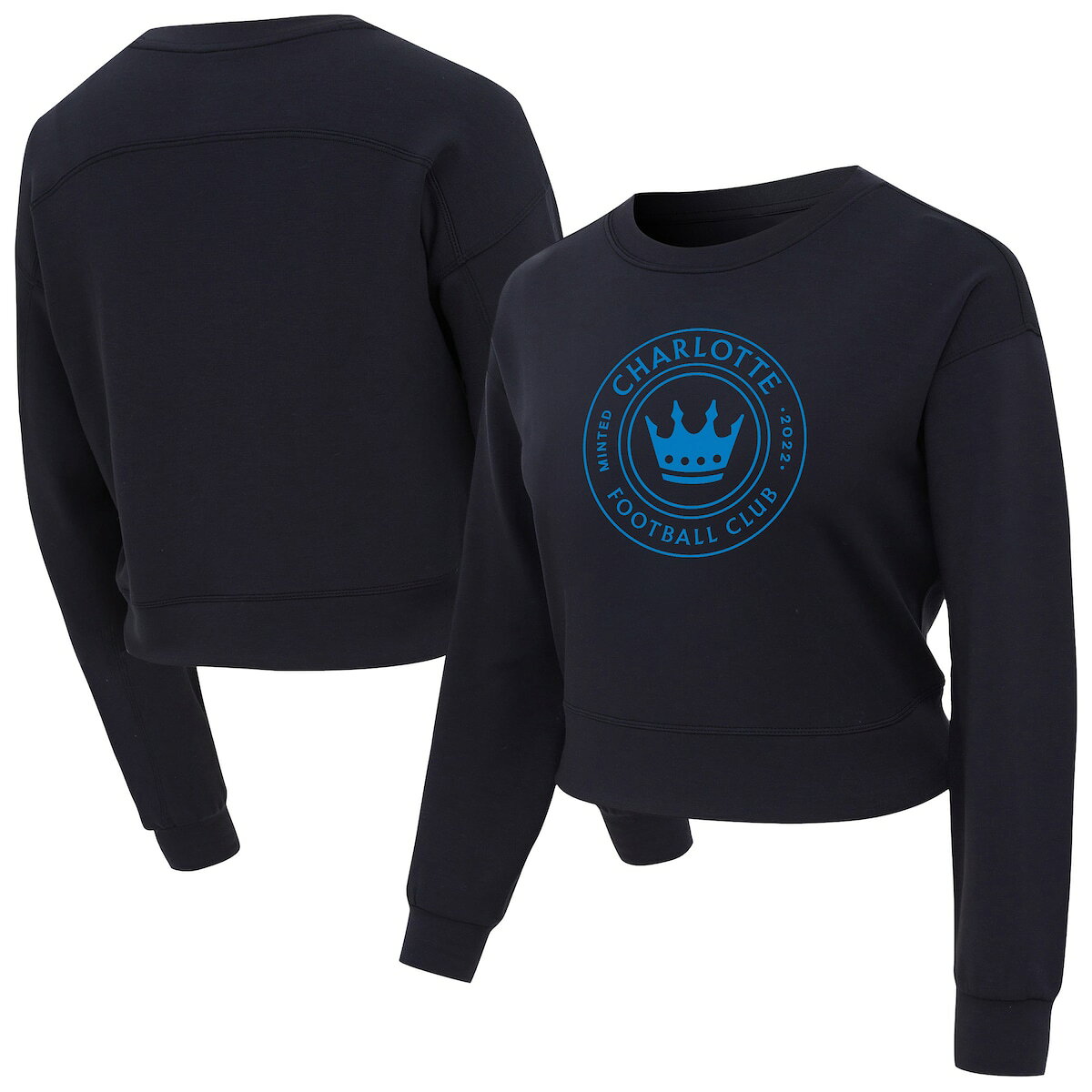 MLS シャーロットFC 長袖 Tシャツ Concepts Sport レディース ブラック (COL F25 Women's Darby Knit LS Crop Top)