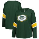 【公式グッズ】NFL パッカーズ 七分袖 Tシャツ Fanatics/ファナティクス レディース グリーン (NFL Womens Plus Redzone 3...