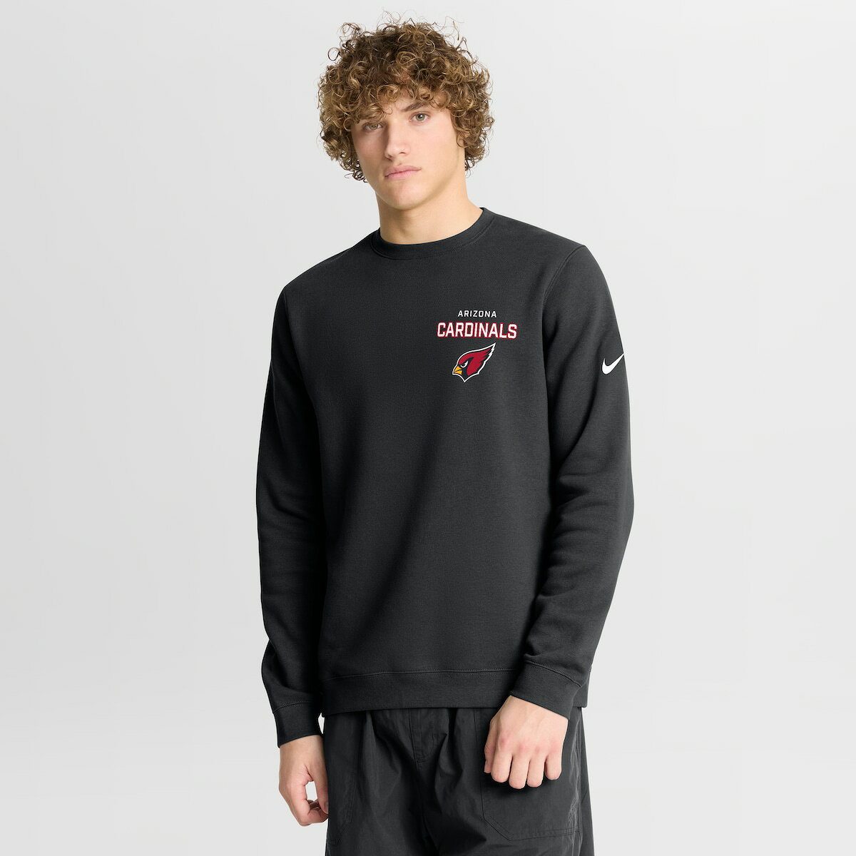 NFL カーディナルス フリース トレーナー Nike/ナイキ メンズ ブラック (25 Men's Nike Primetime Club Crew Fleece)