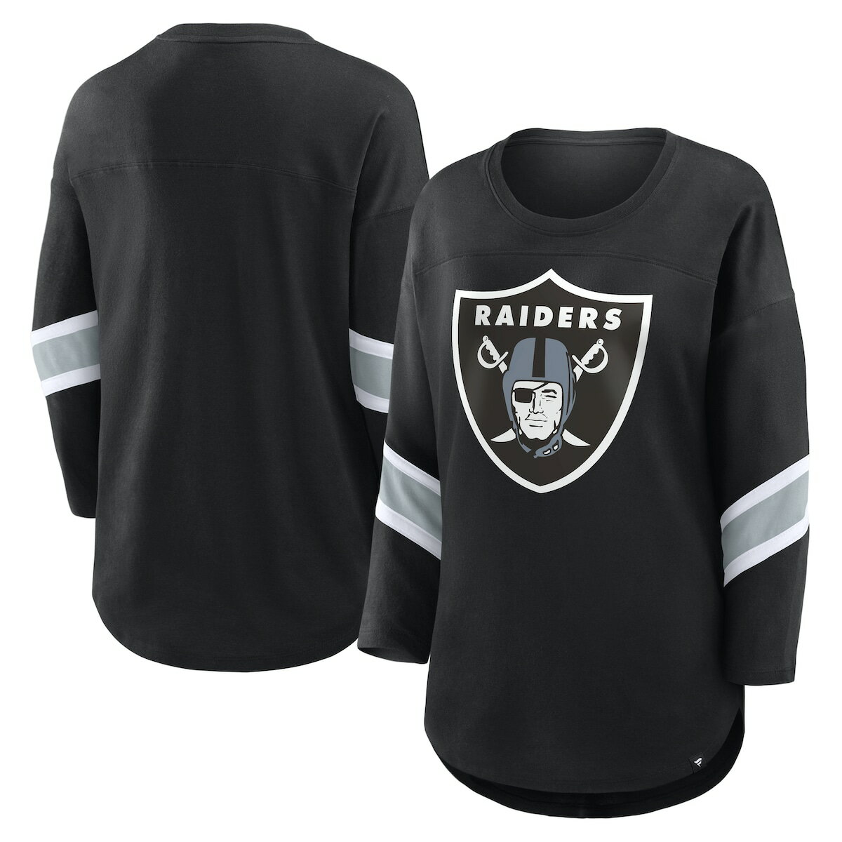 NFL レイダース Tシャツ Fanatics/ファナティクス レディース ブラック (NFL Womens Plus Redzone 3/4 LST)