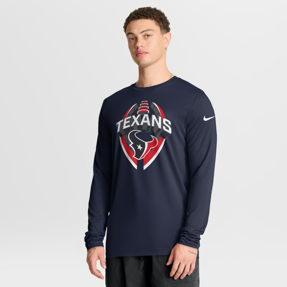 NFL テキサンズ 長袖 Tシャツ Nike/ナイキ メンズ ネイビー (25 Men's Nike Primetime Legend Icon Dri-Fit LST - R)