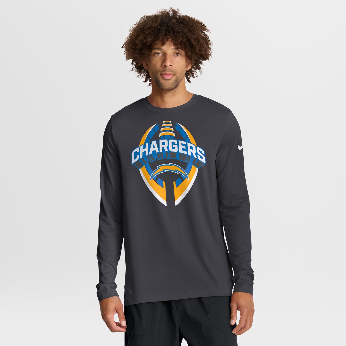 NFL チャージャーズ 長袖 Tシャツ Nike/ナイキ メンズ アンスラサイト (25 Men's Nike Primetime Legend Icon Dri-Fit LST - R)
