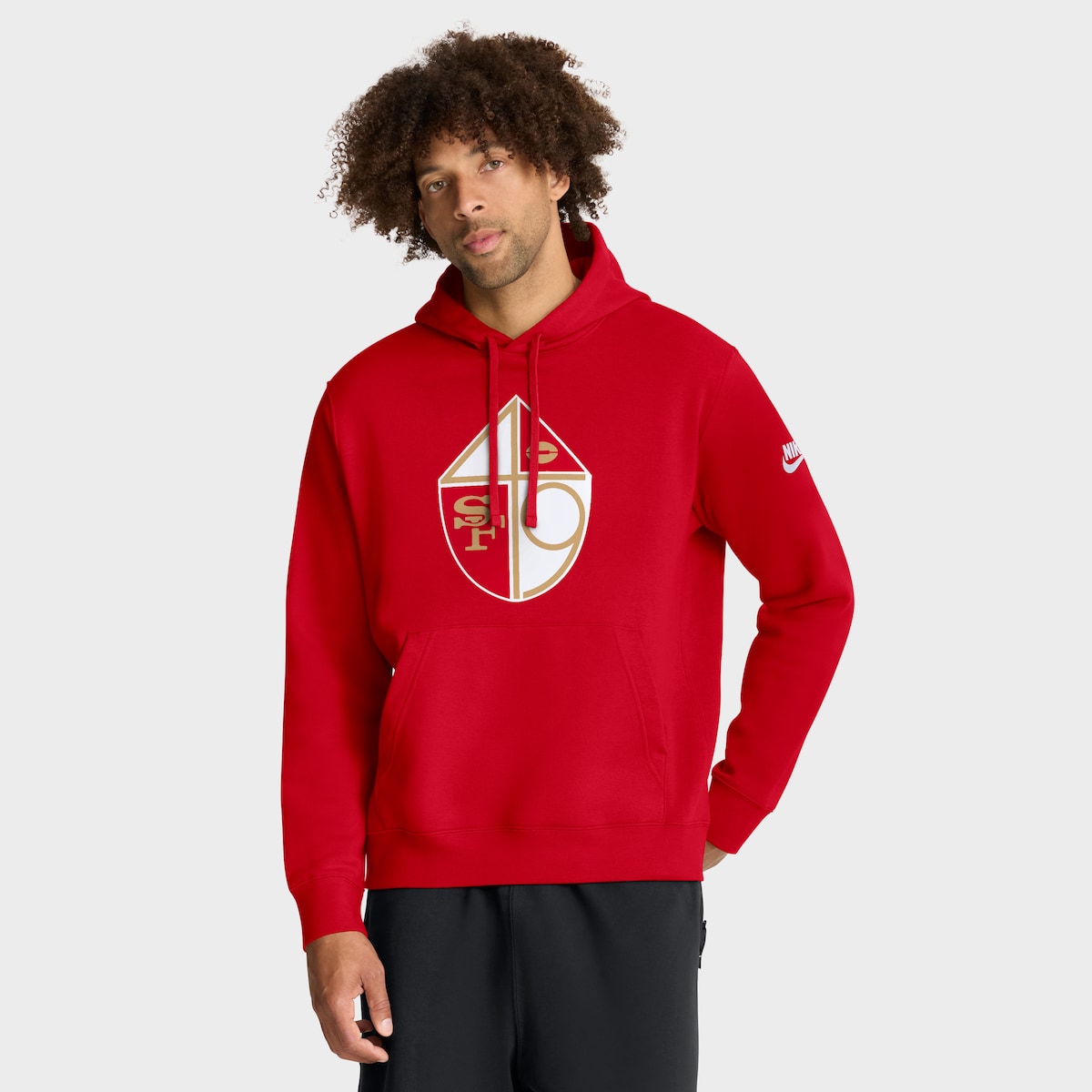 NFL 49ers プルオーバー パーカー Nike/ナイキ メンズ スカーレット (25 Men's Nike Primetime Team Logo Club PO Hood - R)