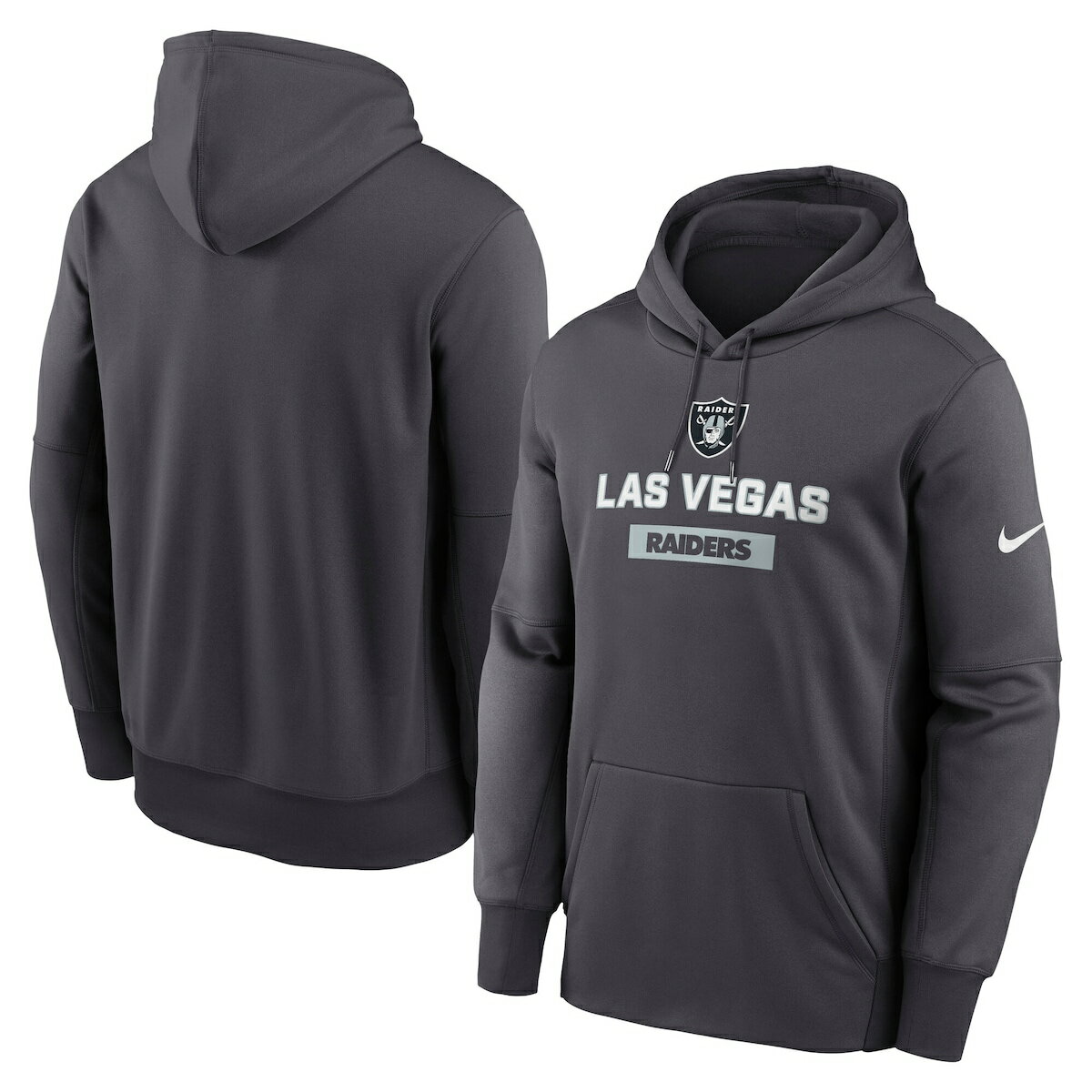 Collaboration - 【公式グッズ】NFL レイダース プルオーバー パーカー Nike/ナイキ メンズ アンスラサイト (25 Men's Nike Primetime Dri-Fit Therma PO Hood - R)