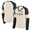 【公式グッズ】NFL セインツ 長袖 Tシャツ Fanatics/ファナティクス レディース クリーム (NFL Womens Hometown Lace Up...